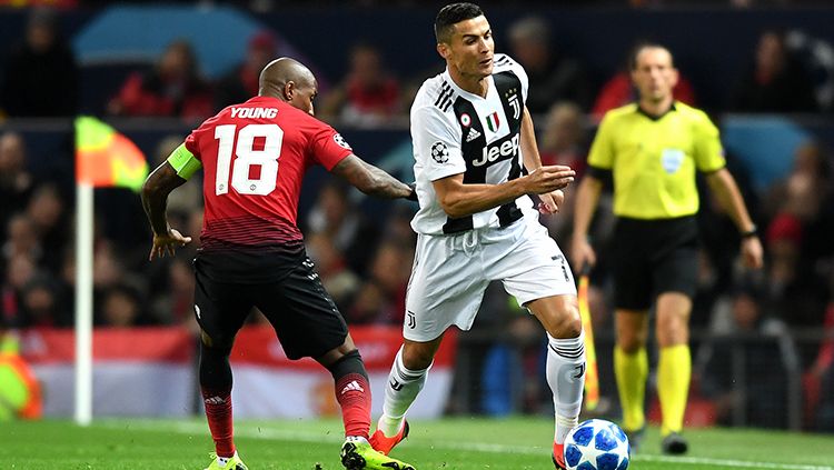 Aksi Cristiano Ronaldo saat laga Man United melawan Juventus. Copyright: © Michael Regan/Getty Images
