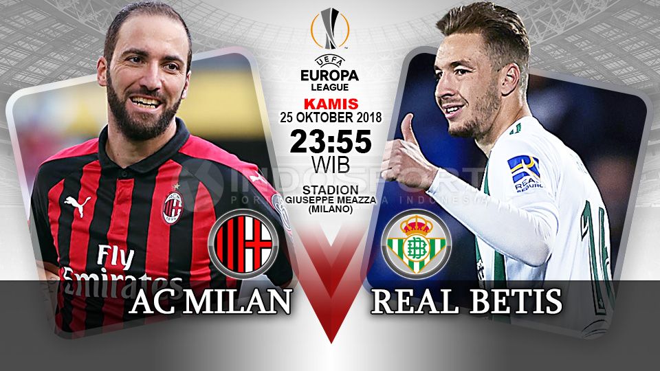 Pertandingan AC Milan vs Real Betis. Copyright: © Indosport.com