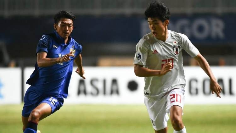 Striker Timnas U-19 Jepang, Taisei Miyashiro saat Melawan Thailand di Piala Asia U-19. Copyright: © AFC News