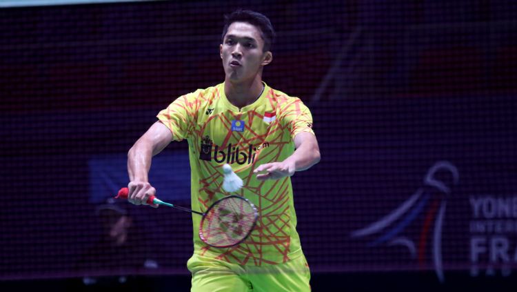 Jonatan Christie di French Open 2018. Copyright: © Humas PBSI