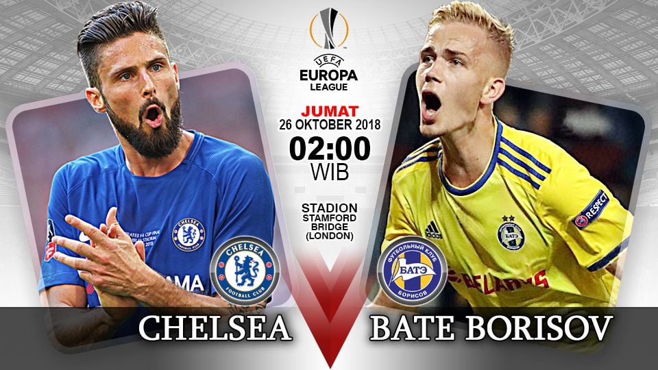 Pertandingan Chelsea vs BATE Borisov. Copyright: © Indosport.com