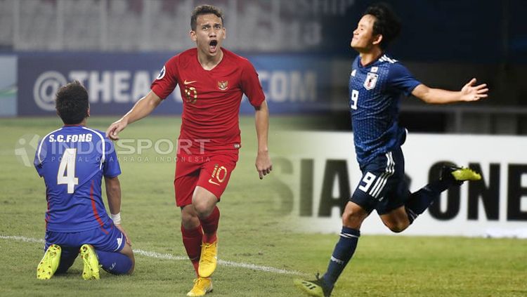 Pemain Jepang, Takefusa Kubo (kanan), pernah disejajarkan dengan Egy Maulana Vikri (kiri). Copyright: © INDOSPORT