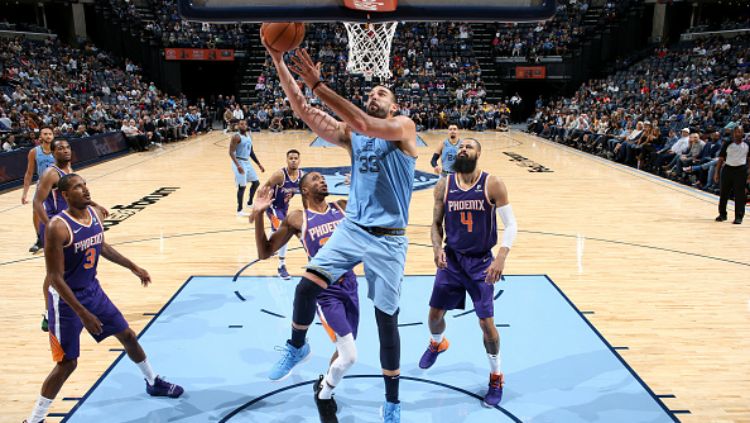 Pertandingan NBA Memphis Grizzlies vs Phoenix Suns. Copyright: &copy; Getty Images