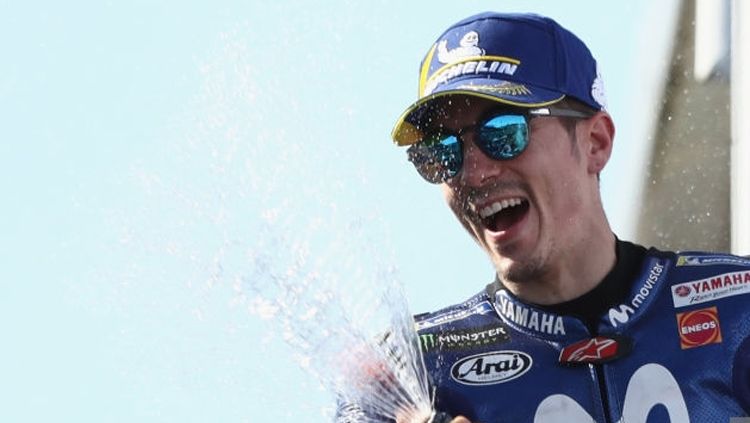 Pembalap Yamaha, Maverick Vinales, optimistis bisa menang di MotoGP Aragon 2019. Copyright: © Getty Images