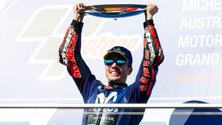 Maverick Vinales, pemenang MotoGP Australia. Copyright: © INDOSPORT