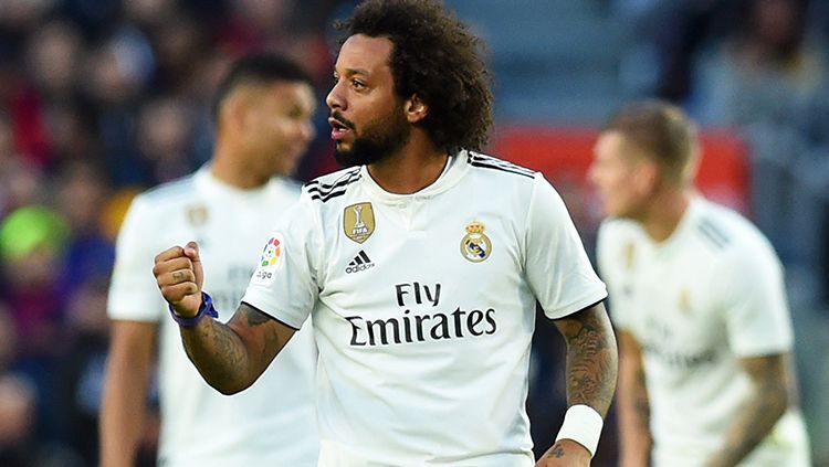 Marcelo, bek kiri Real Madrid. Copyright: © Getty Images/Alex Caparros