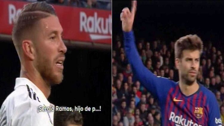 Pique lakukan aksi berkelas kepada fans untuk menghormati Sergio Ramos Copyright: © AS Sports