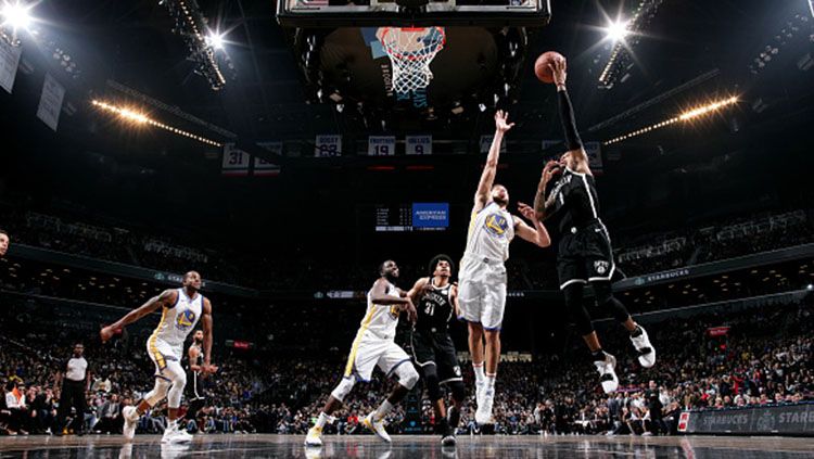 Situasi pertandingan Golden State Warriors v Brooklyn Nets. Copyright: © Getty Images
