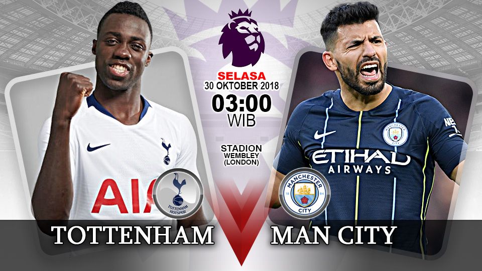 Pertandingan Tottenham Hotspur vs Manchester City. Copyright: &copy; Indosport.com