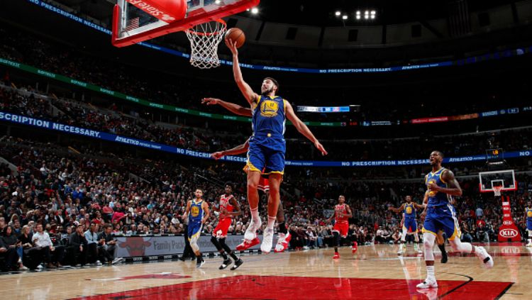 Klay Thompson dalam laga NBA. Copyright: © Getty Images