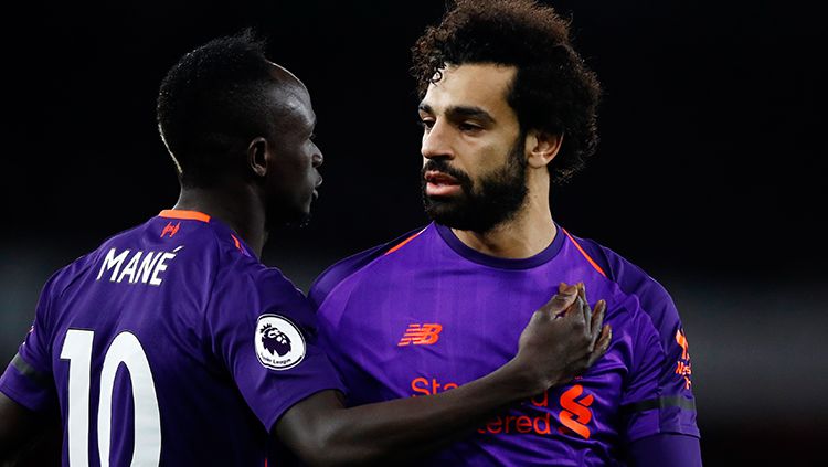 Sadio Mane dan Mohamed Salah, dua dari tiga pemain peraih top skorer Liga Primer Inggris 2018/19. Copyright: © Getty Images/Julian Finney