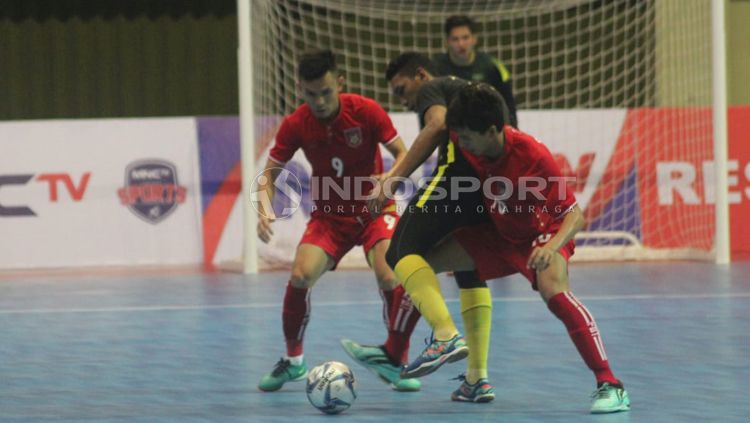 Piala AFF Futsal matchday ketiga antara Malaysia vs Myanmar. Copyright: © Ronald Seger Prabowo/INDOSPORT