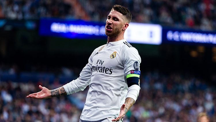 Sergio Ramos, bek tengah sekaligus kapten Real Madrid. Copyright: © Getty Images