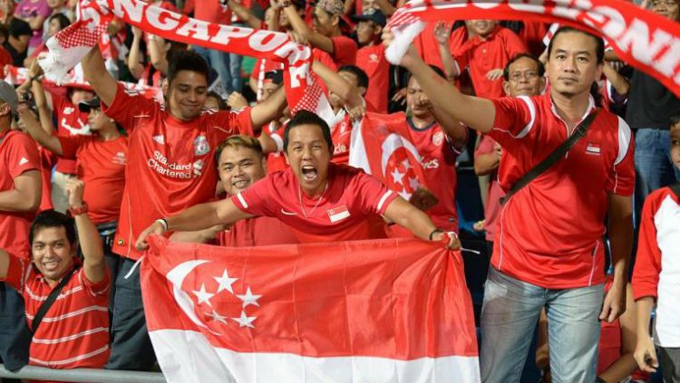 Suporter Singapura. Copyright: © Straitstimes.com.