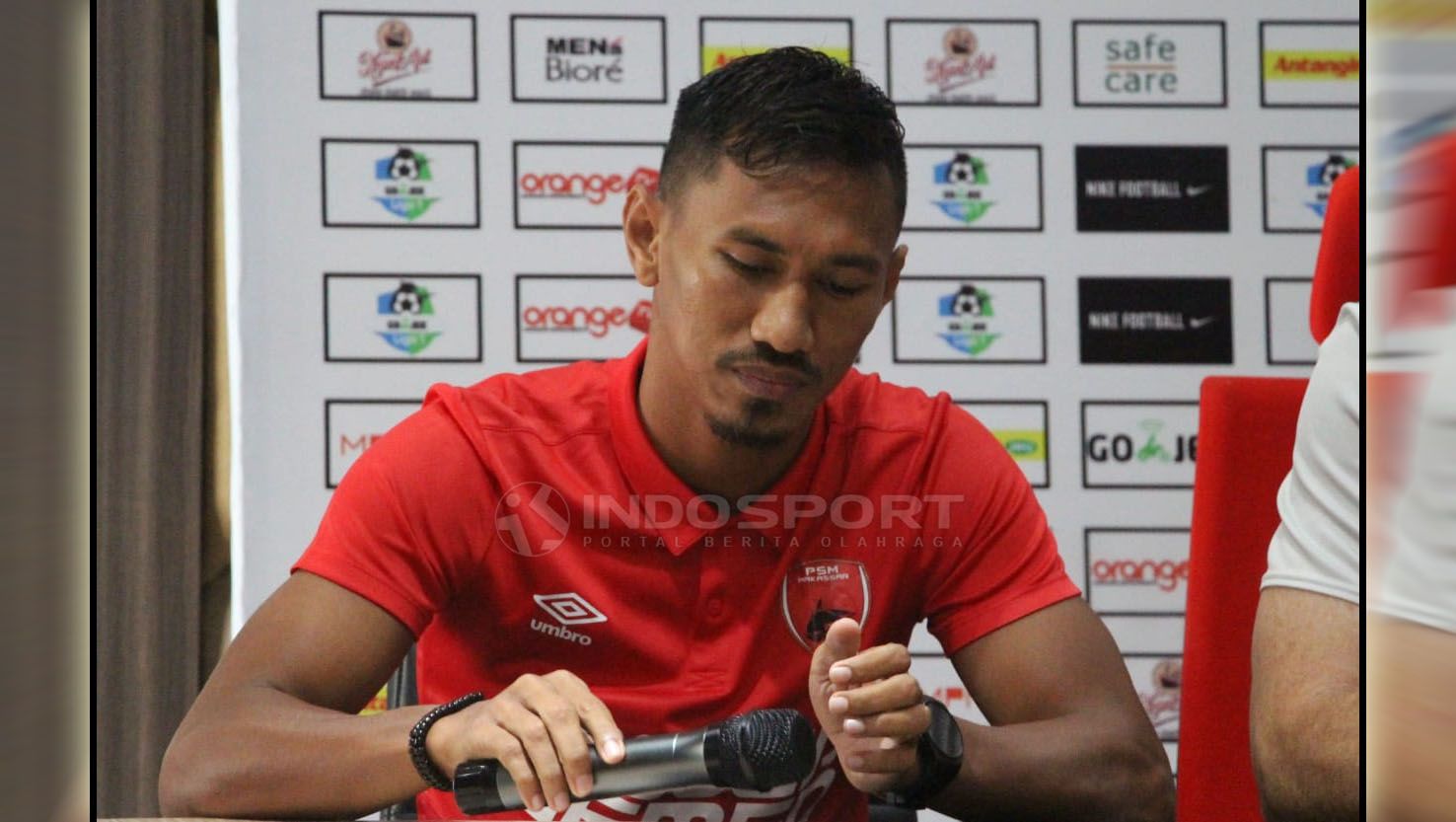 Pemain PSM Makassar, Zulkifli Syukur. Copyright: © Fitra Herdian/Indosport.com