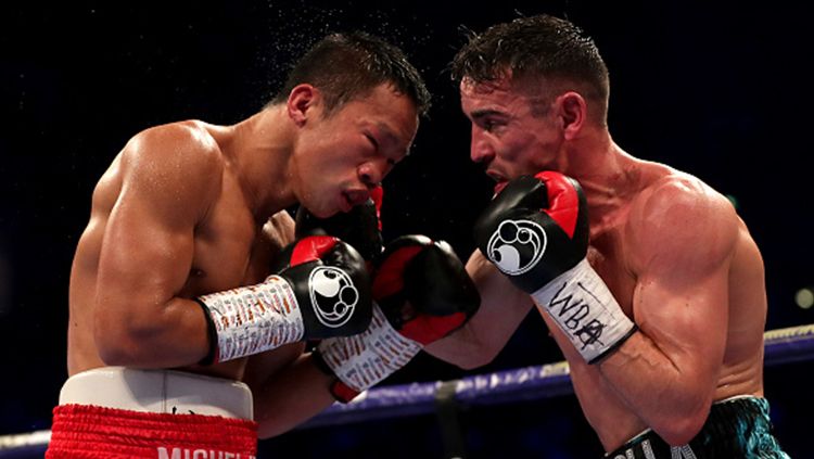 Pertarungan Daud Yordan melawan Anthony Crolla di Manchester Arena. Copyright: © Getty Images/Richard Heathcote