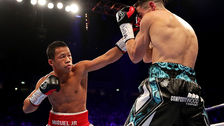 Pertarungan Daud Yordan melawan Anthony Crolla di Manchester Arena. Copyright: © Getty Images/Richard Heathcote