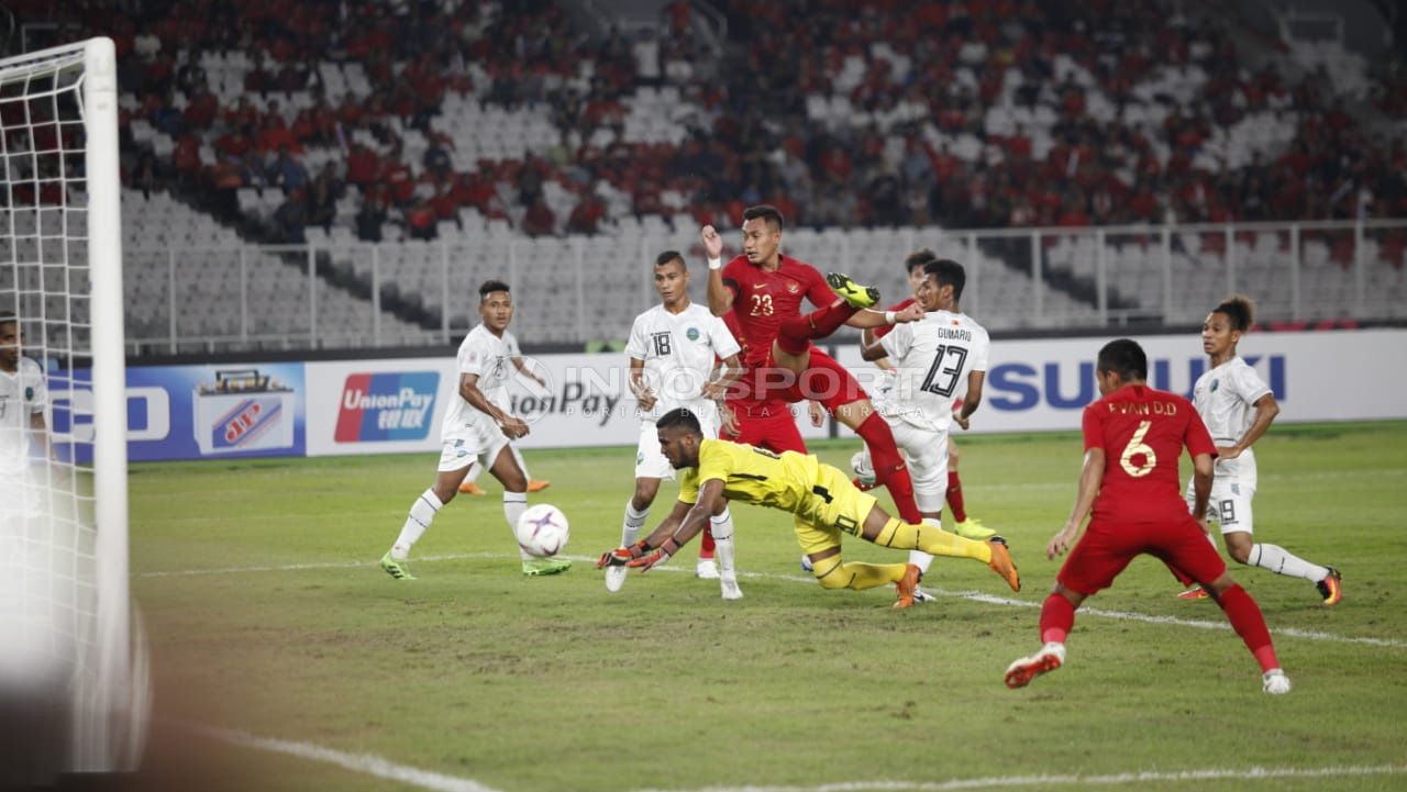 Indonesia vs Timor Leste di Piala AFF 2018. Copyright: © Herry Ibrahim/Indosport.com