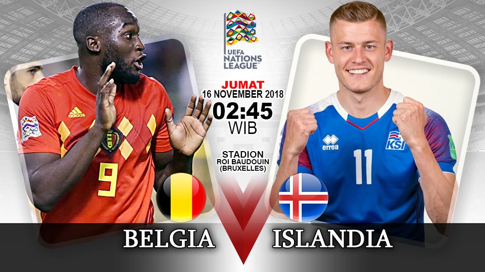 Pertandingan Belgia vs Islandia. Copyright: © Indosport.com