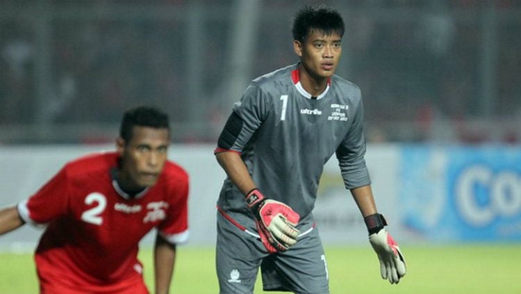 Mantan kiper Timnas Indonesia dan Arema FC, Kurnia Meiga Hermansyah. Kini Arema memiliki kiper yang tak kalah berkualitas di Liga 1 2021, Adilson Maringa. Copyright: © SINDO News