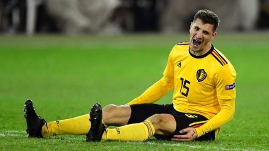 Thomas Meunier, bek Timnas Belgia, menjadi incaran klub top Italia. Copyright: © Getty Images