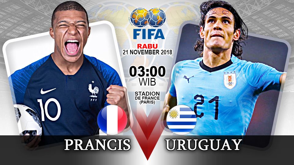 Pertandingan Prancis vs Uruguay. Copyright: © Indosport.com