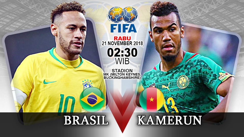 Pertandingan Brasil vs Kamerun. Copyright: © Indosport.com