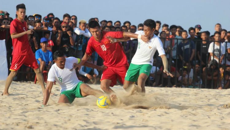 Pemain Timnas Indonesia Sepak Bola Pantai di ajang Piala AFF 2018. Copyright: © PSSI