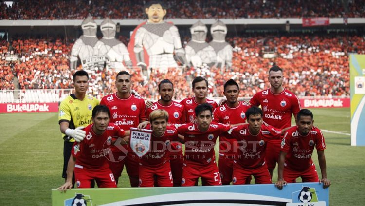 Skuat Persija Jakarta saat berhadapan dengan Persela Lamongan di Liga 1 musim 2018/2019. Copyright: © Herry Ibrahim/INDOSPORT