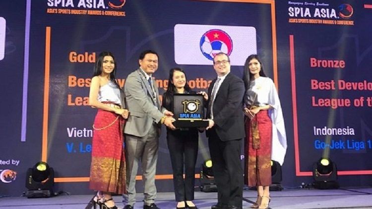 V.League memenangkan penghargaan liga terbaik di Asia 2018 Copyright: © Thethao.vn