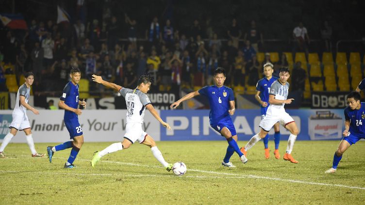 Jovin Bedic cetak gol ke gawang Thailand. Copyright: © AFF Suzuki Cup 2018