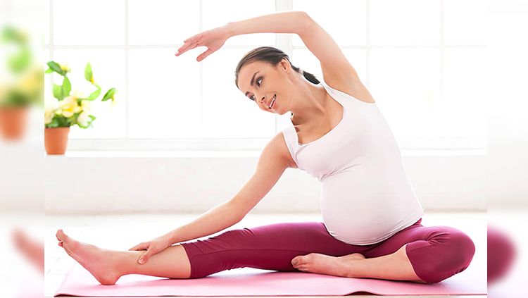 Salah satu teknik yoga untuk ibu hamil. Copyright: © Istimewa
