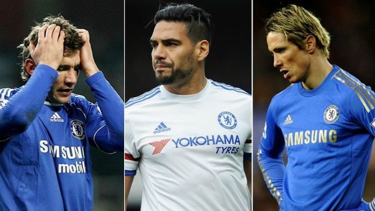 Andriy Shevchenko, Radamel Falcao, Fernando Torres saat membela Chelsea. Copyright: © klix.ba