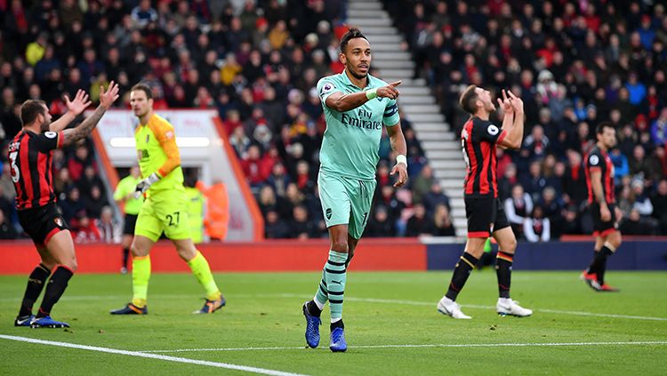 Pierre-Emerick Aubameyang lempar kode soal negosiasi kontraknya di klub Liga Inggris, Arsenal. Copyright: © Dan Mullan/Getty Images