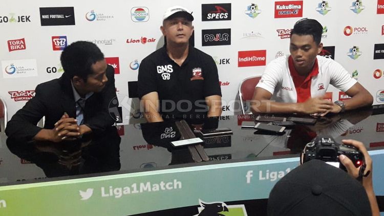 Jumpa pers Madura United Copyright: © Ian Setiawan/INDOSPORT