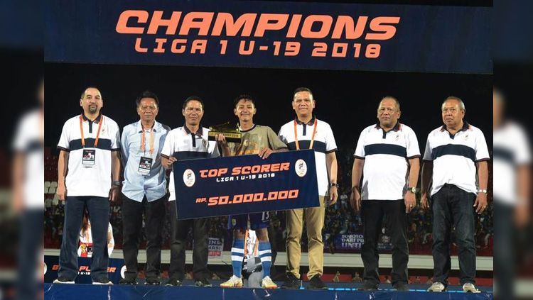 Bintang Persib Bandung U-19 Beckham Putra Nugraha yang menyabet gelar top skor Liga 1 U-19 2018. Copyright: © M. Jatnika Sadili/persib.co.id