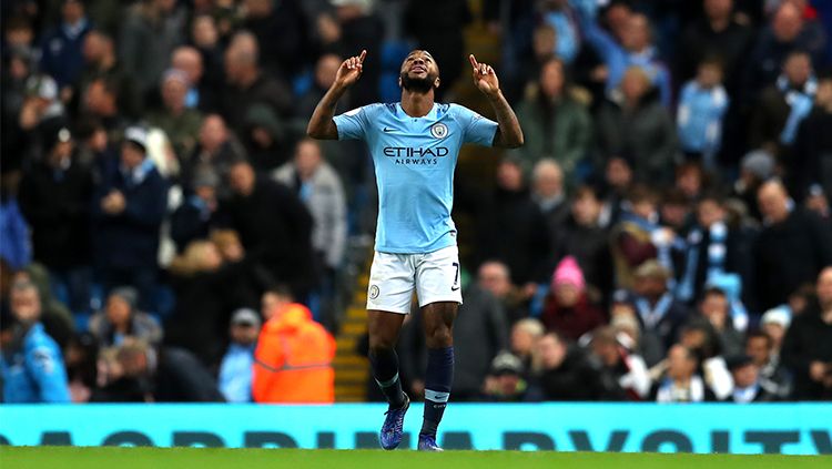 Selebrasi gol Raheem Sterling Copyright: © Getty Images