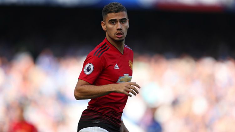 Andreas Pereira dalam laga Liga Primer Inggris, Chelsea vs Manchester United. Copyright: © Getty Images