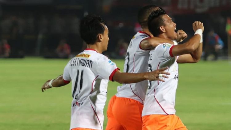 Gelandang Persija Jakarta, Sandi Sute saat merayakan gol pertamanya ke gawang Bali United, Minggu (02/12/18) malam. Copyright: © Persija Official