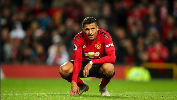 Manchester United dilaporkan tetap akan membayar gaji Alexis Sanchez meskipun sang pemain sepakat gabung Inter Milan dengan status pinjaman. Copyright: © Getty Images