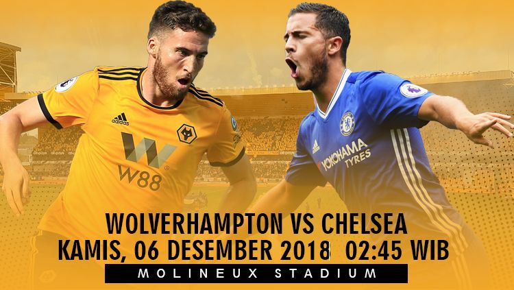 Prediksi Pertandingan Liga Primer Inggris 2018 Wolverhampton Wanderers vs Chelsea. Copyright: © Indosport/AgilMubarok