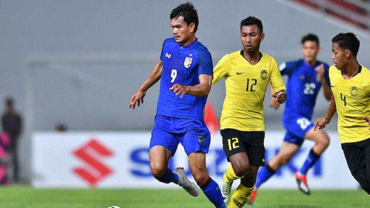 Jalannya pertandingan antara Thailand vs Malaysia di Piala AFF 2018. Copyright: © AFF