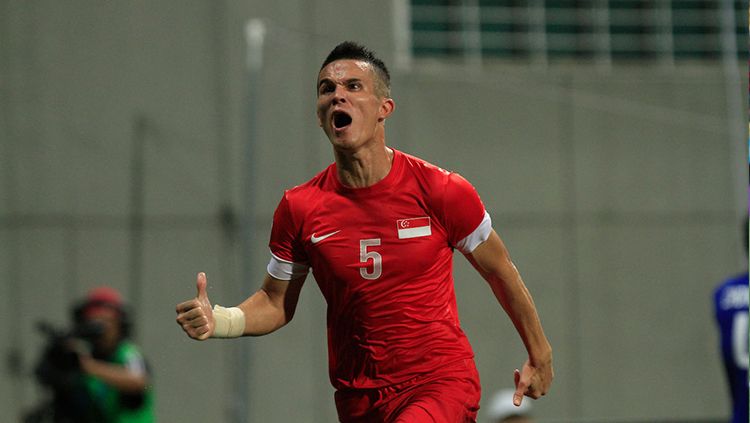 Baihakki Khaizan (Singapura) saat melakukan selebrasi. Copyright: © Getty Images