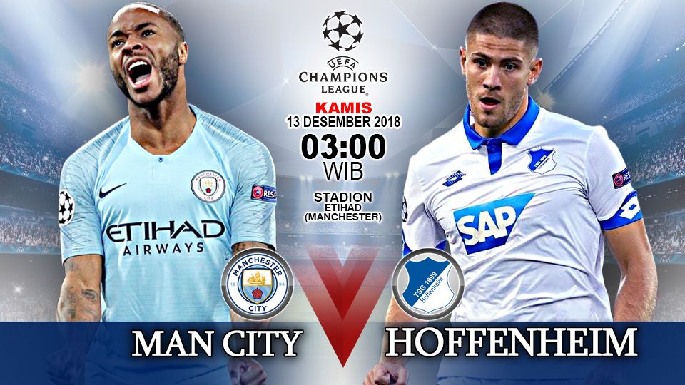 Pertandingan Manchester City vs Hoffenheim. Copyright: © Indosport.com