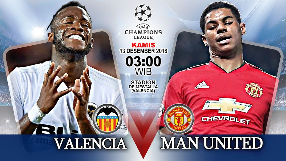 Pertandingan Valencia vs Manchester United. Copyright: © Indosport.com