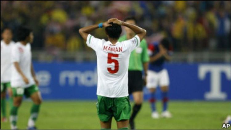 Maman Abdurahman di final Piala AFF 2010. Copyright: © AP