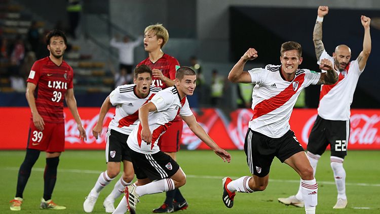 River Plate mengalahkan Kashima Antlers di laga perebutan tempat ketiga Piala Dunia Antarklub 2018. Copyright: © Francois Nel/Getty Images