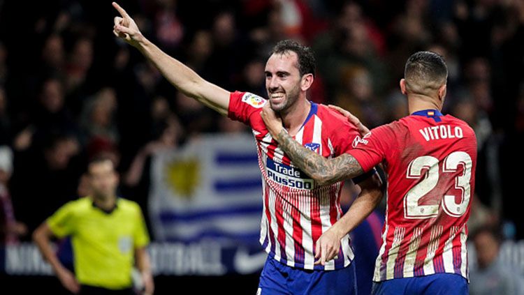 Diego Godin, bek tengah dan kapten Atletico Madrid. Copyright: © Getty Images