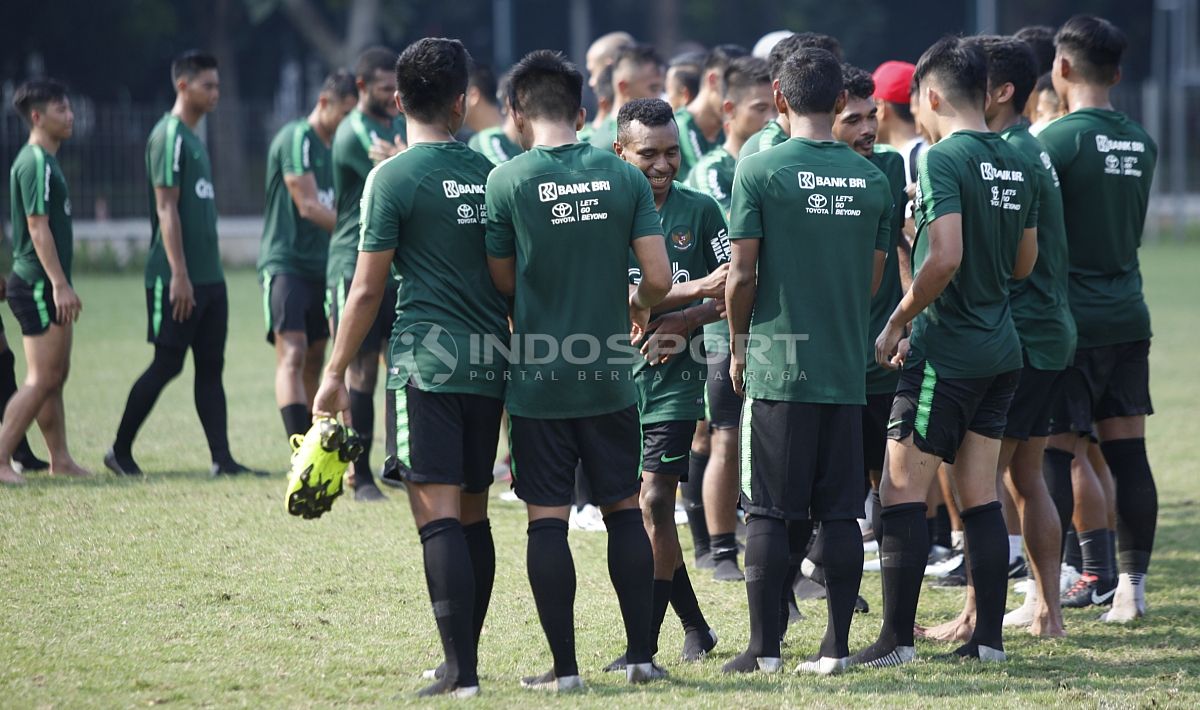 Timnas U-22 Latihan perdana di Lapangan ABC, Senayan, Senin (07/01/19) Copyright: © Herry Ibrahim/INDOSPORT