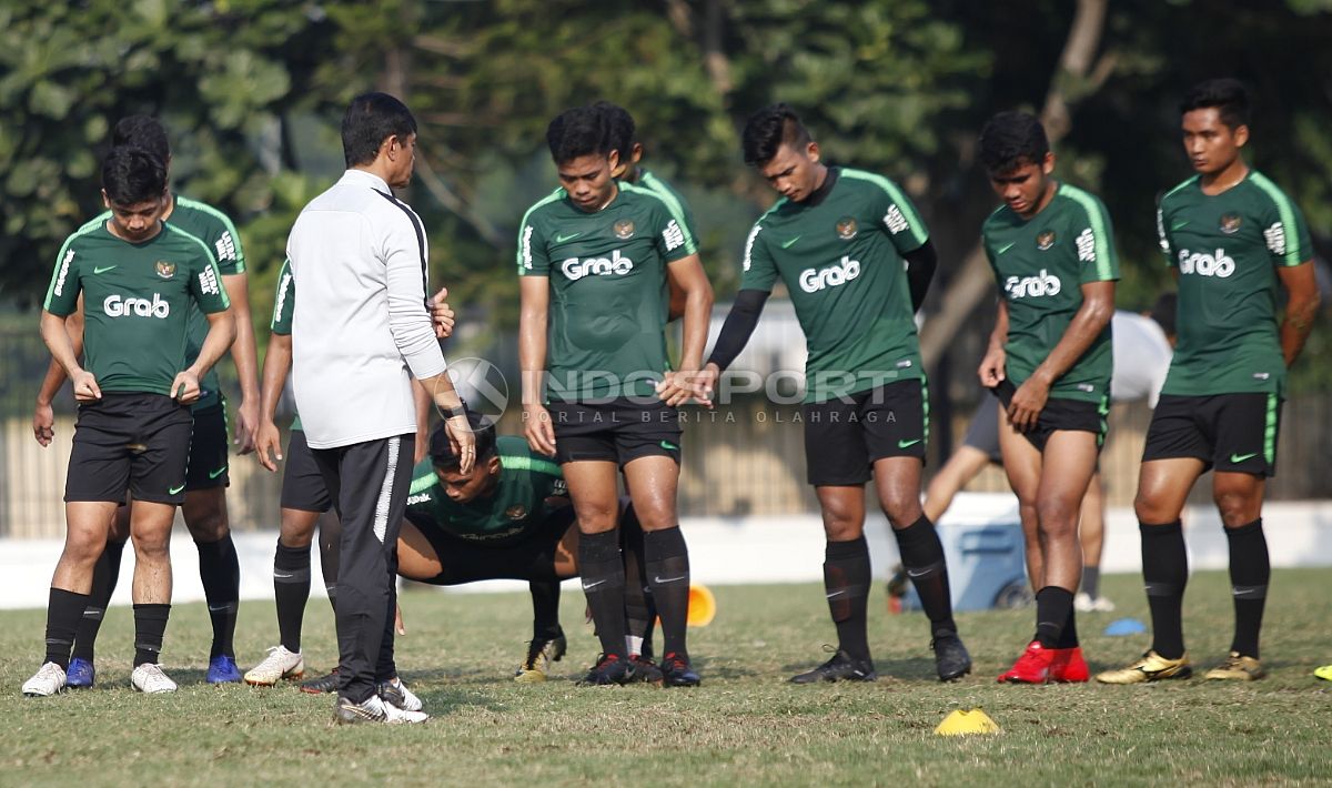 Timnas U-22 Latihan perdana di Lapangan ABC, Senayan, Senin (07/01/19) Copyright: © Herry Ibrahim/INDOSPORT